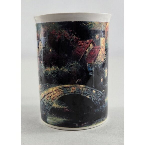 Vtg 1995 Lamplight Village Ceramic Coffee Mug 1995 Artist Thomas Kinkade - Picture 4 of 14